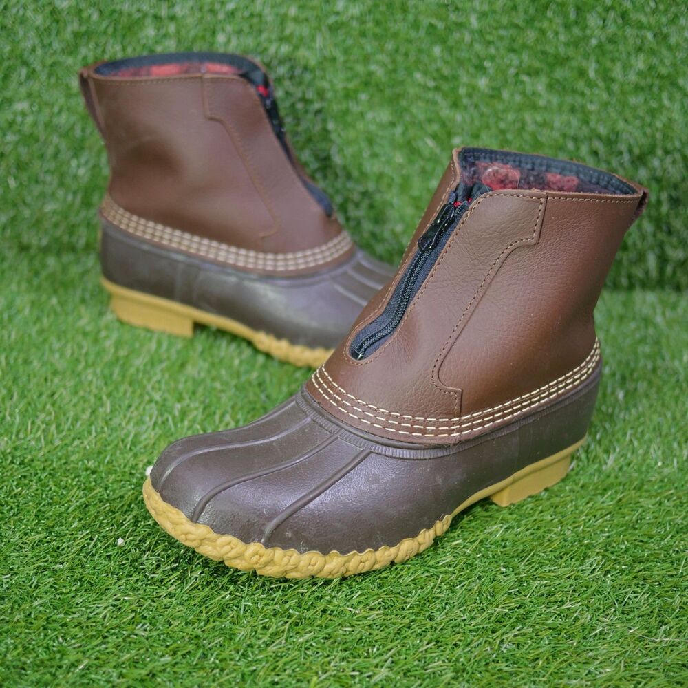 L.L.Bean Fleece-Lined PrimaLoft Front Zip Duck Boots - Women's Size 8